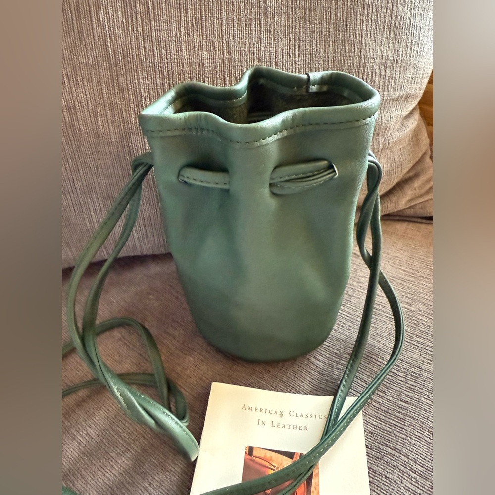 RARE Vintage Coach Littleton Drawstring Mini (NWT and booklet) - Bottle Green! - Picture 9 of 14